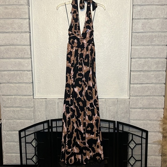 NWT Diane Von Furstenberg pink, black and brown long romper size XXS - Picture 7 of 11